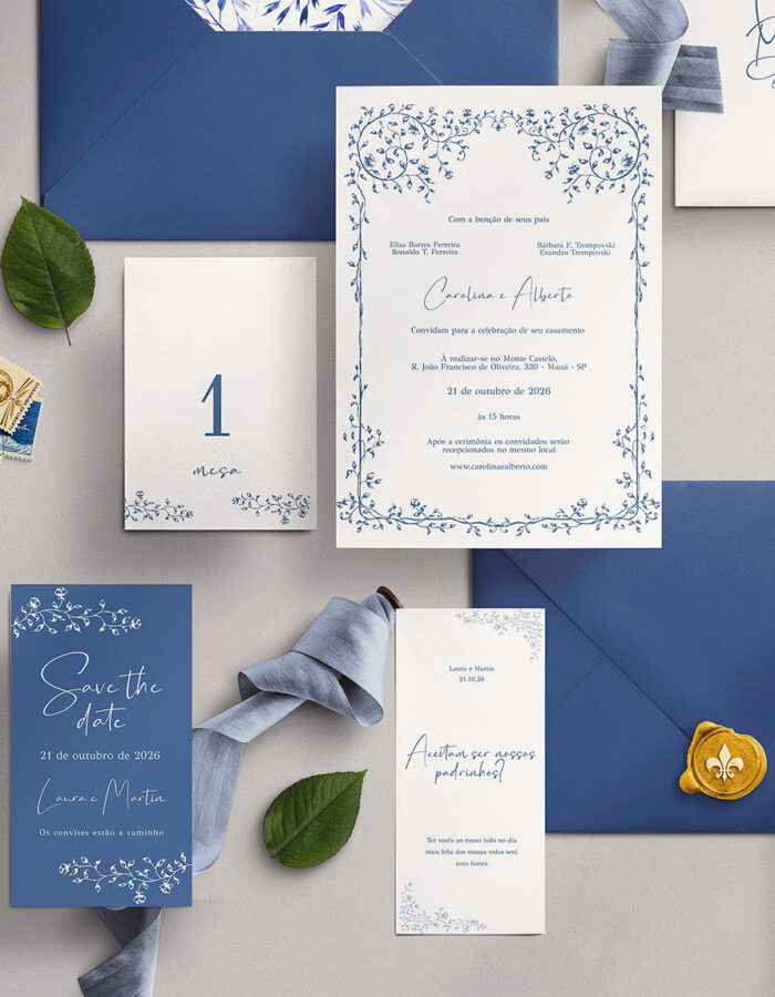 Kit Convite de Casamento - Template Fine Art Roseira - Imagem 3