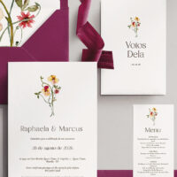 Kit Convite de Casamento - Template Ramalhete Minimalista Moderno - Image 3